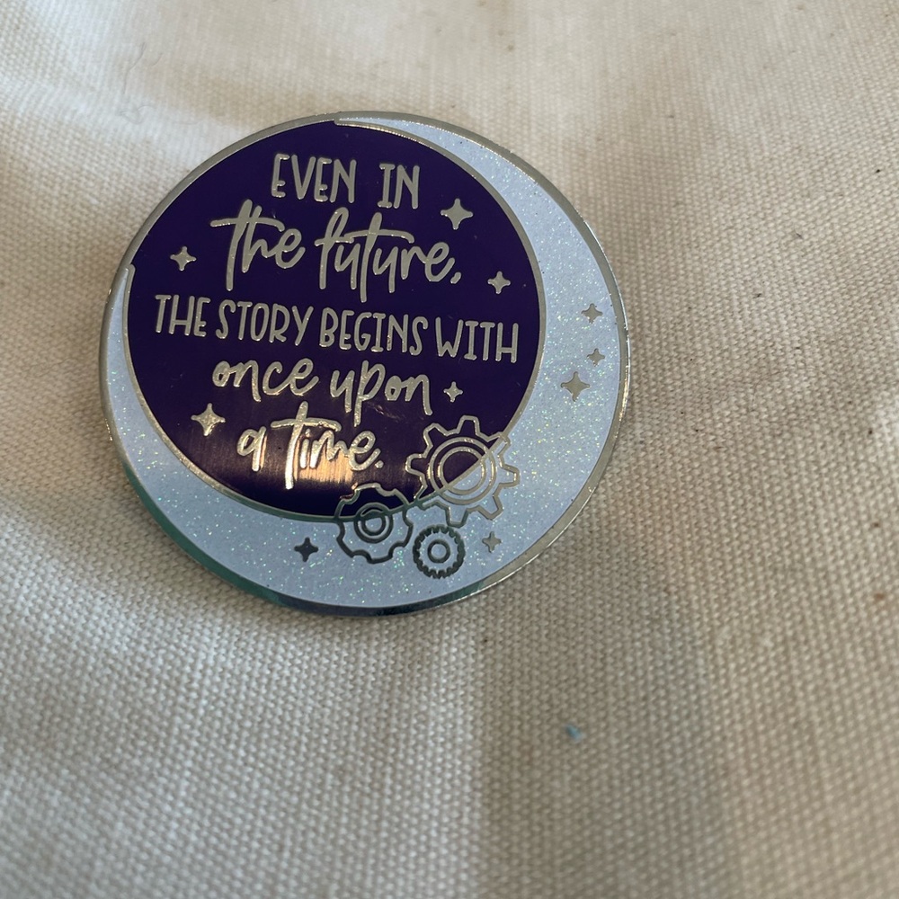Bookish enamel pin
